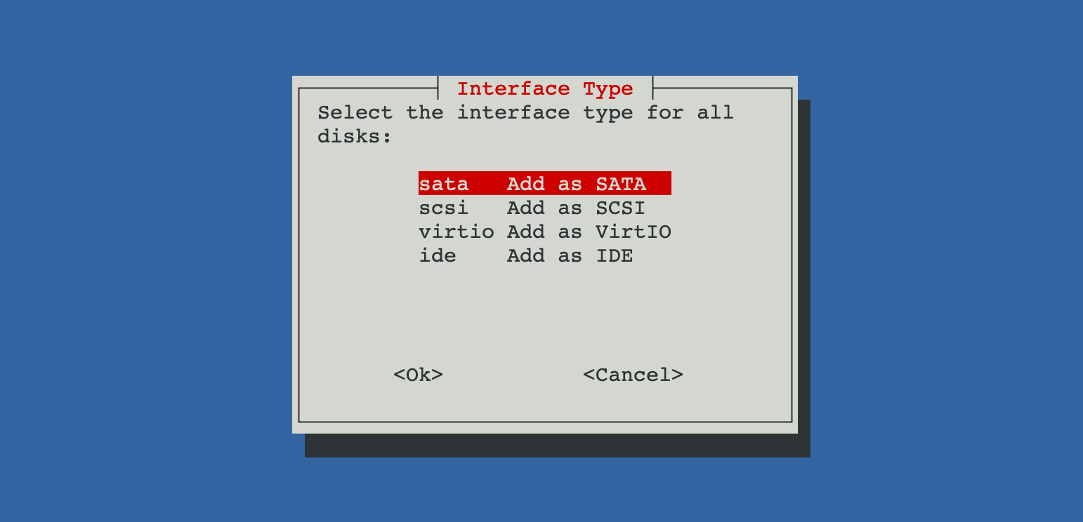Disk Assigment Menu