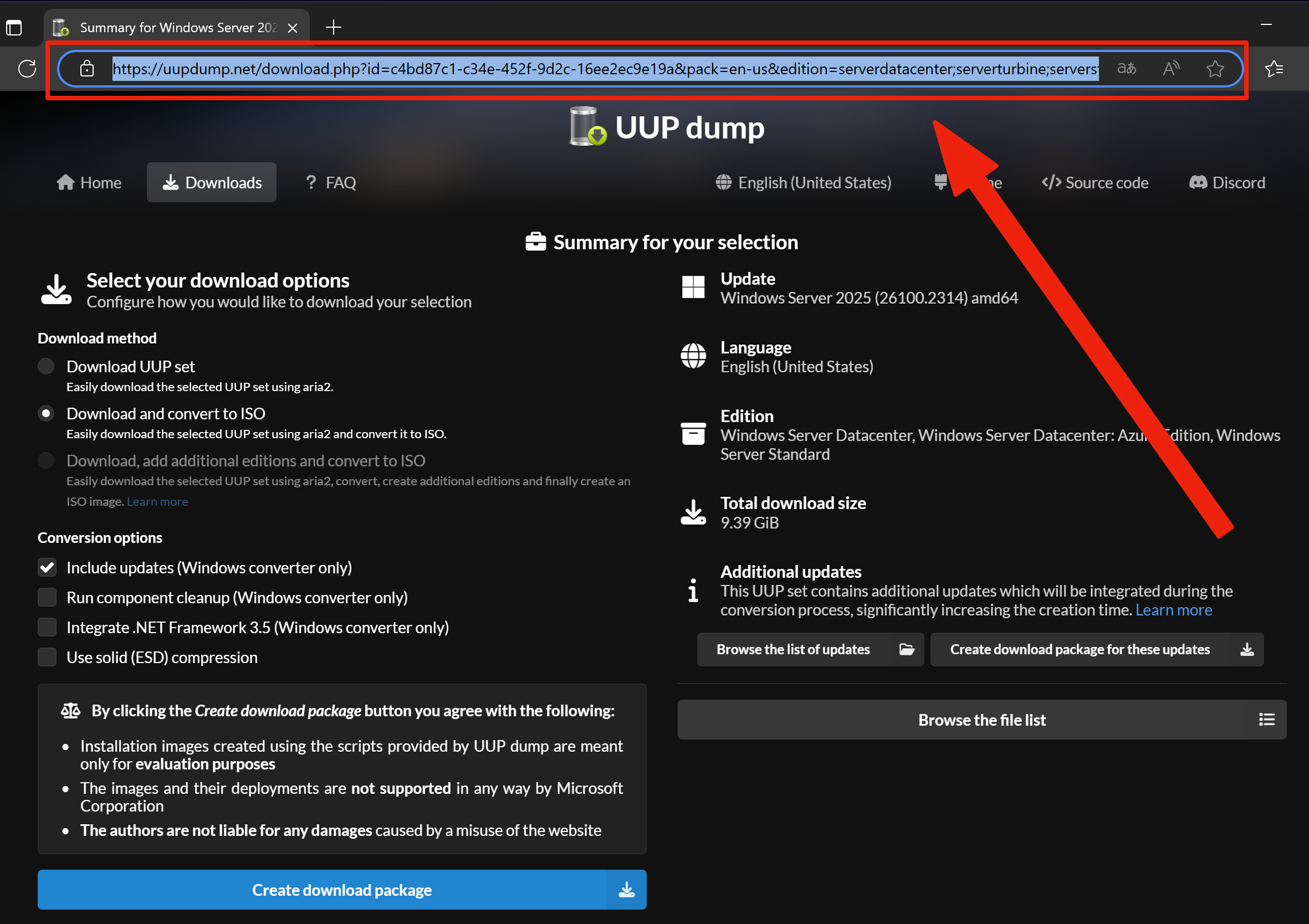 Get Download URL