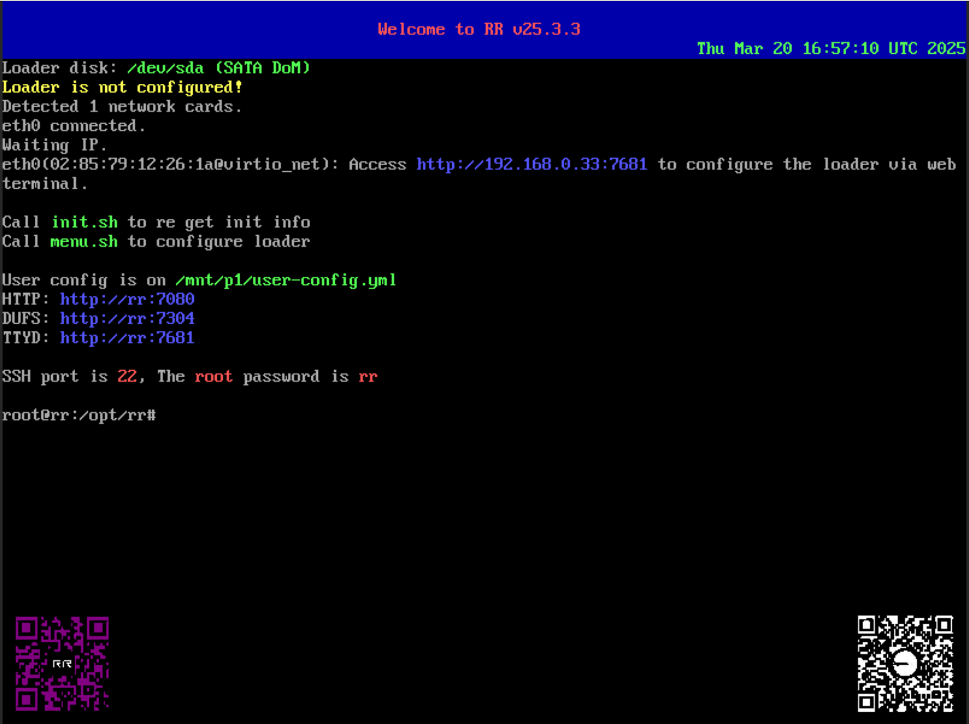 RR Command Example